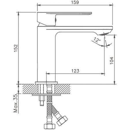 Смеситель Haiba HB590-7 HB10590-7 на раковину черный