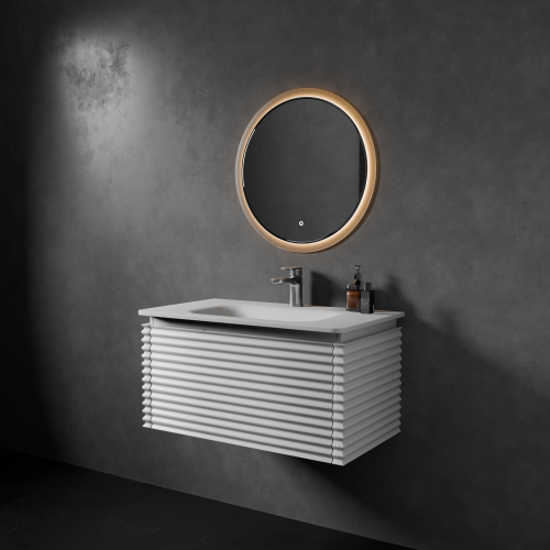 Тумба с раковиной ArtDecco Jacqueline (Жаклин) AJC08W34S100 80x45x40 подвесная цвет белый - фото 2