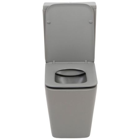 Унитаз напольный с бачком Melana MLN-310306MG серый с сиденьем микролифт безободковый смыв торнадо