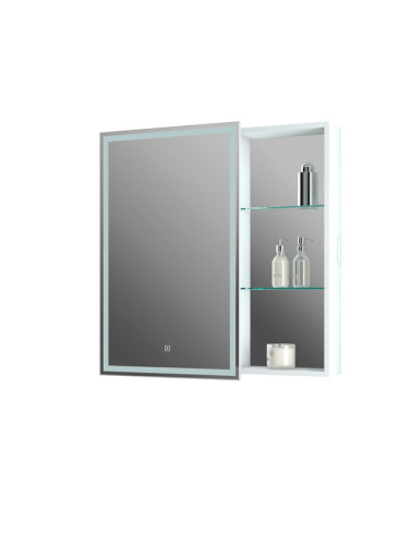 Зеркало-шкаф Континент Aperio МВК006 80х15х80 подвесной цвет белый - фото 3 Зеркало-шкаф Континент Aperio МВК006 80х15х80 подвесной цвет белый - фото 3