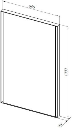 Зеркало с подсветкой Allen Brau Infinity 1.21019.BL 60х100 подвесное