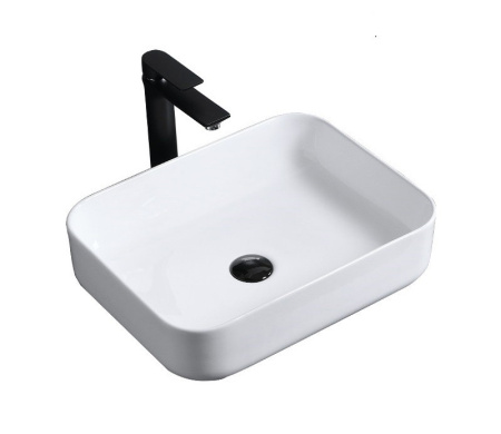 Раковина из санфаянса CeramaLux 9391 50х39 накладная цвет белый