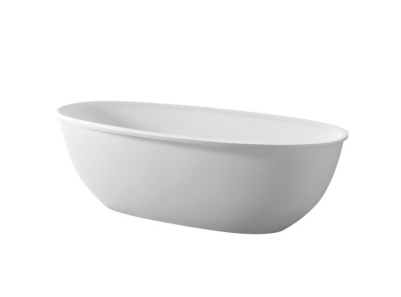 Ванна из искусственного камня Solid Surface BelBagno MARINO BB-MARINO-170-76-54-SSB 170х75 отдельностоящая овальная