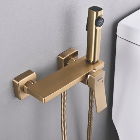 Гигиенический душ со смесителем Shevanik S6105G-1 золото
