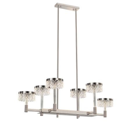 Люстра на штанге Delight Collection Diamond cut (Диамонд цут) MD21020075-6B satin nickel