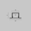Алюминиевый профиль встраиваемый с накладным фланцем Maytoni Led Strip ALM-1209-S-2M