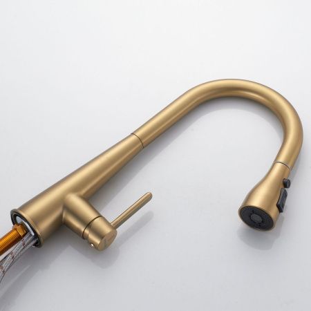 Смеситель для кухни Shevanik S363G на мойку золото
