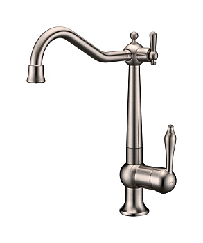 Смеситель для кухни Paulmark RETRO Re213226-NI на раковину никель без термостата