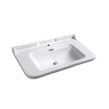 Раковина из сантехнического фарфора Kerasan Waldorf 4142K1bi/cr*1 100х55 подвесная цвет белый/хром 1 отверстие под смеситель