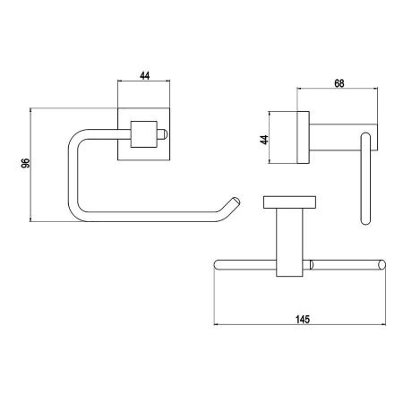 Бумагодержатель Timo Selene 10041/00