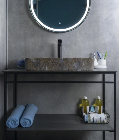 Раковина керамическая Gid Geométrico 54475 60х30 накладная цвет многоцветный без отверстий под смеситель