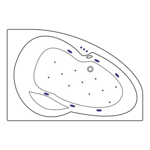 Ванна акриловая гидромассажная Excellent NEWA WAEX.NEP16.RELAX.CR 160х95 пристенная асимметричная с каркасом - фото 2
