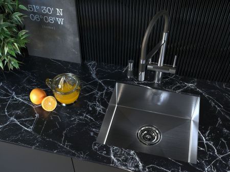 Кухонная мойка Paulmark ALLER 48 UNI PM804844-BS 43х39 цвет брашированная нержавеющая сталь поверхность матовая