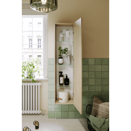 Шкаф-пенал Aqwella Y AST0535DD 40х140 подвесной цвет коричневый