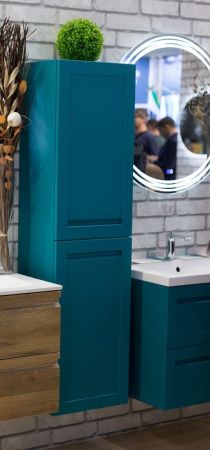 Шкаф-пенал Art&Max PLATINO AM-Platino-1500-2A-SO-TM 40х150 подвесной цвет бирюзовый