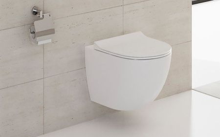 Чаша унитаза подвесная Vitra Sento 7748B003-0075 цвет белый без сиденья безободковая каскадный смыв