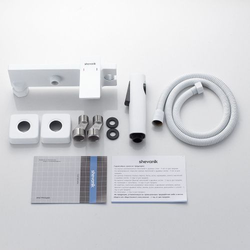 Гигиенический душ со смесителем Shevanik S6105C-1 белый - фото 4