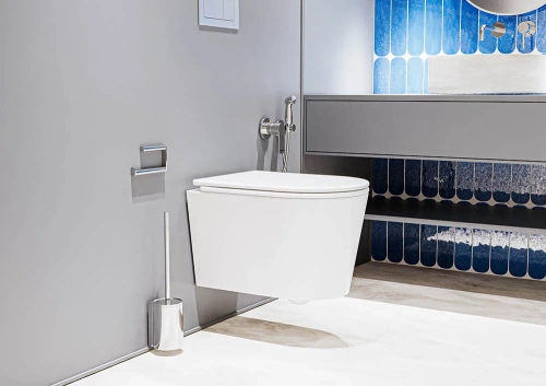 Унитаз подвесной Veconi Ruga VRU-52T белый глянцевый с сиденьем микролифт безободковый смыв торнадо - фото 2