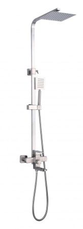 Душевая стойка Fmark FS8145 настенная цвет сатин