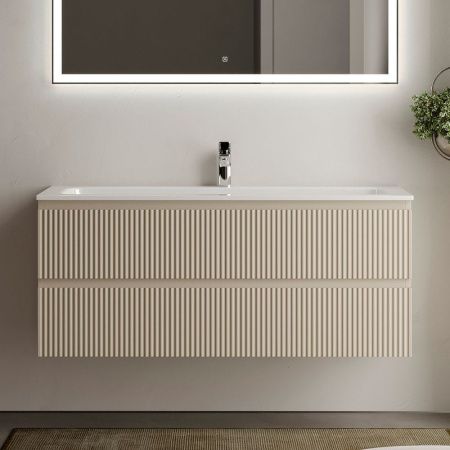 Тумба под раковину Sancos SNOB R SNR120CE 120х40 подвесная цвет бежевый