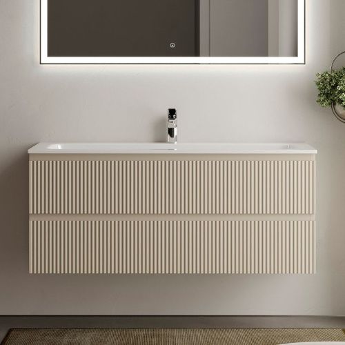 Тумба под раковину Sancos SNOB R SNR120CE 120х40 подвесная цвет бежевый - фото 2