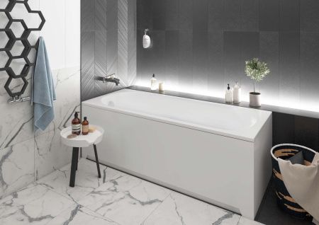 Ванна акриловая Aquatek Ника NIK160-0000001 160х75 пристенная прямоугольная без каркаса без ручек