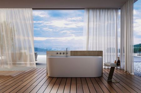 Ванна акриловая Abber AB9494-1.7 170х80 пристенная овальная с каркасом