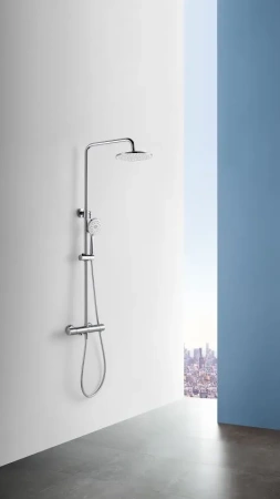 Душевая стойка Arrow AG3318CP настенная цвет хром с термостатом