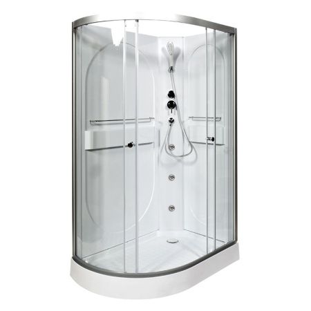 Душевая кабина AvaCan L602RNLED+GM 120х80 асимметричная без крыши ориентация правая