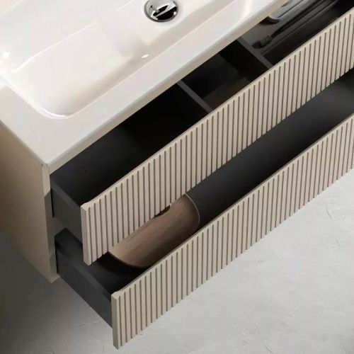 Тумба под раковину Sancos SNOB T SNT80CE 80х40 подвесная цвет бежевый - фото 4