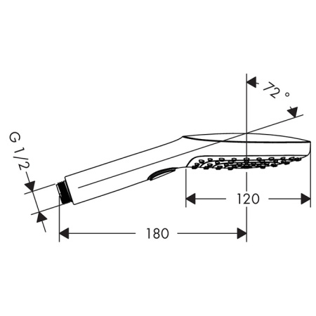 Душевая лейка Hansgrohe Raindance Select 26520340 цвет вороненая сталь