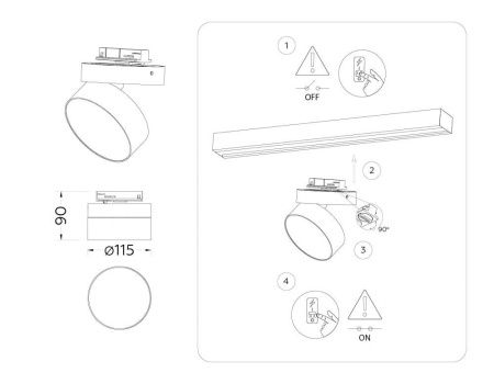 Трековый однофазный светильник Ambrella Light Track System (Трацк Сыстем) GL6875