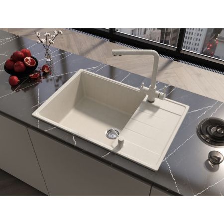 Кухонная мойка Grandex Aqua 600211 75х50 цвет белый поверхность матовая