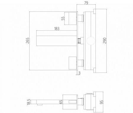 Смеситель для раковины Abber Daheim AF82122NG встраиваемый в стену никель