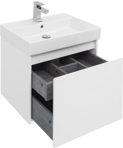 Комплект мебели: тумба с раковиной + зеркало Aquanet Nova Lite 00242922 60,5х45,7х136,5 напольный/подвесной - фото 4
