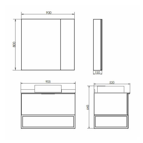 Тумба с раковиной Comforty 00-00008927CF 90,5x52x64,5 - фото 2