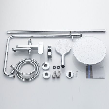 Душевая стойка Shevanik S4336 настенная цвет хром