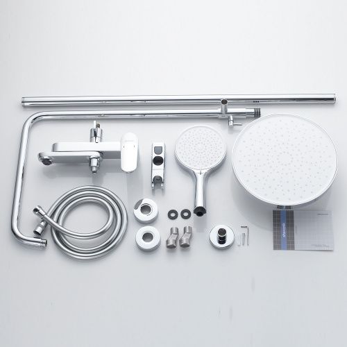 Душевая стойка Shevanik S4336 настенная цвет хром - фото 4