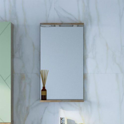 Зеркало с подсветкой Бриклаер 4627125417030 40х70 цвет дуб - фото 2