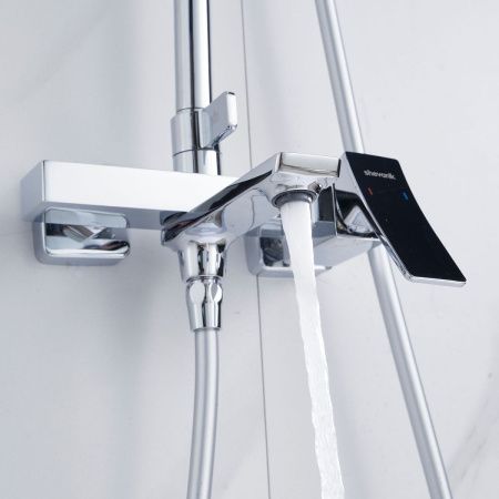 Душевая стойка Shevanik S4436 настенная цвет хром