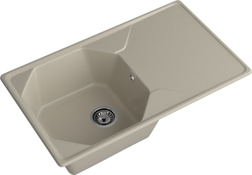 Кухонная мойка Granfest Unique U-840L топаз 84х50 цвет серый - фото 2
