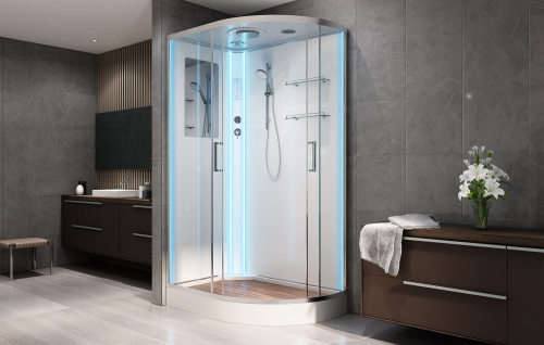 Душевая кабина AvaCan A102LLED 120х80 асимметричная с крышей - фото 5