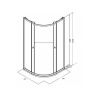 Душевой уголок Parly ZF81B 80х80 стекло матовое профиль черный с поддоном
