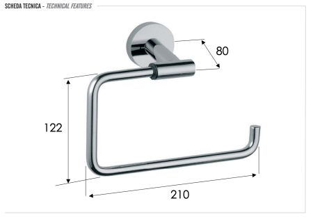 Полотенцедержатель Remer Guest GS44CR