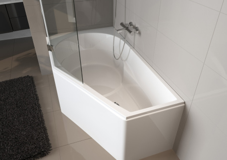 Ванна акриловая Riho YUKON B008001005 160х90 пристенная асимметричная без ножек