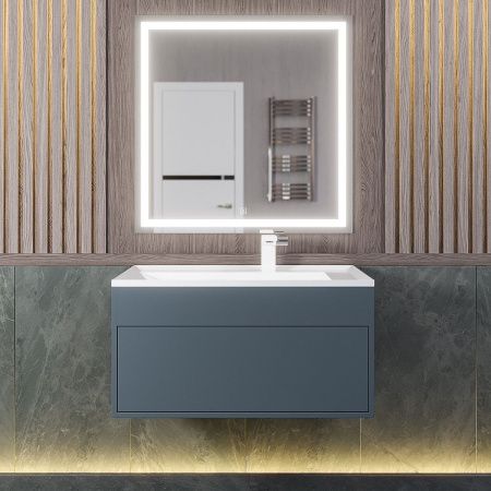 Тумба с раковиной Uperwood Lotus Premium 39340207462 80х50 цвет серый