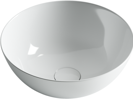 Раковина из сантехнического фарфора Ceramica Nova ELEMENT CN6002 40х40 накладная цвет белый без отверстий под смеситель