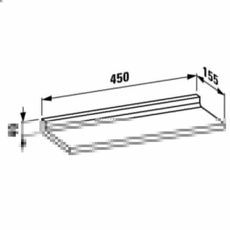 Полка в ванную комнату Laufen Kartell 3.8533.0.082.000.1