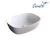 Раковина из сантехнического фарфора Cerutti SPA CR0064 50х40 накладная цвет белый без отверстий под смеситель