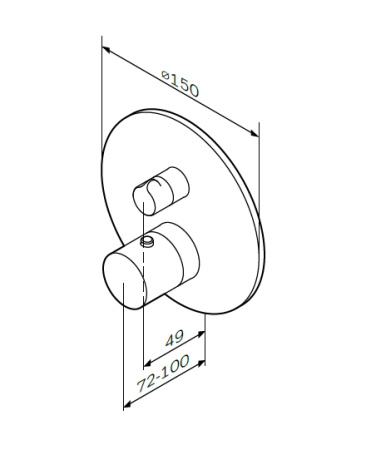 Смеситель для душа Am.Pm Like F8075600 встраиваемый в стену хром с термостатом